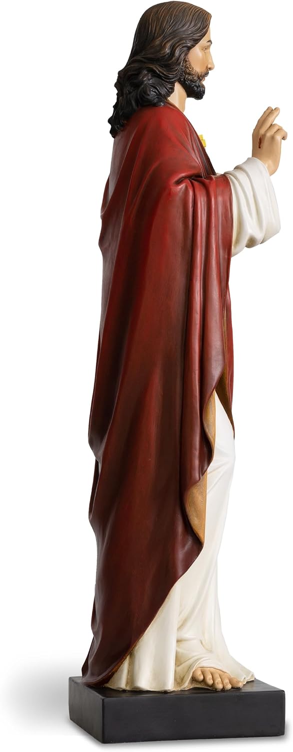 DevotedWalls 24.75-inch Large Sacred Heart of Jesus Statue