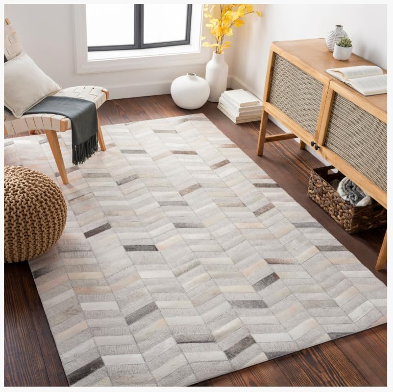Modern Design Patchwork Cowhide Area Rug