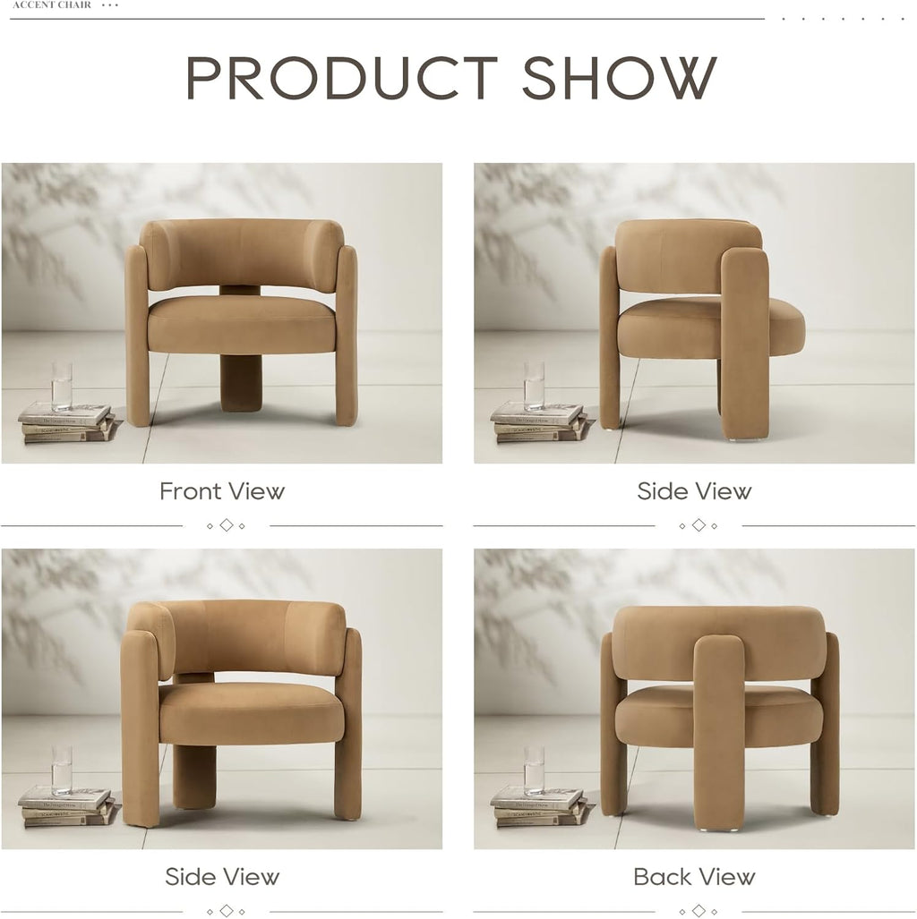 COLAMY Modern Velvet Accent Chairs Set of 2