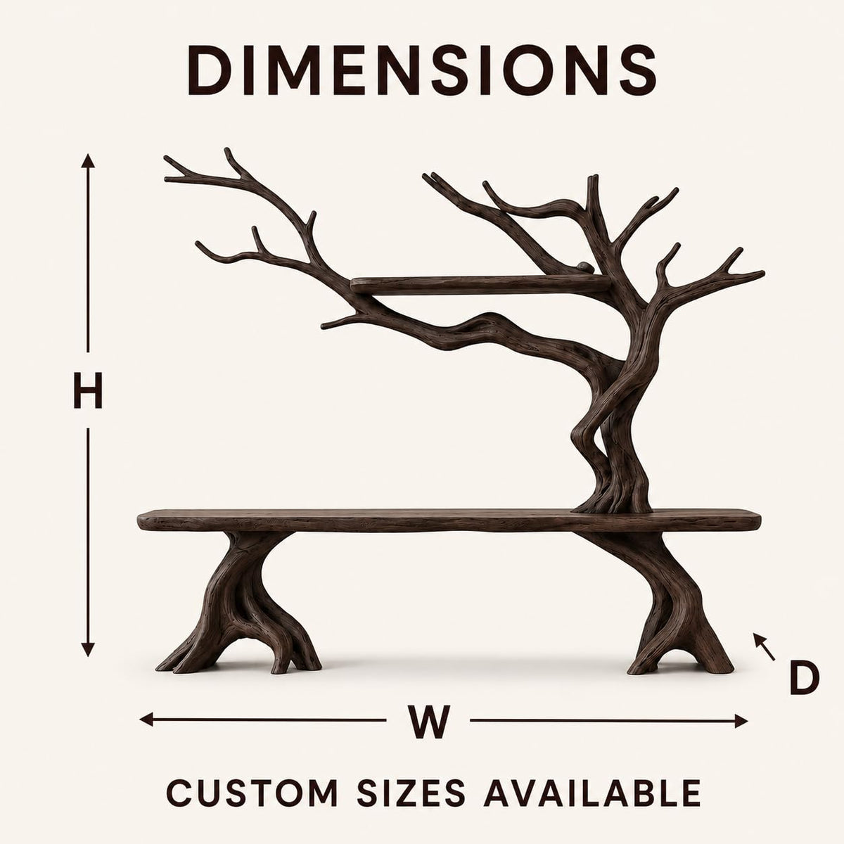 Tree Branch Wood Console Table