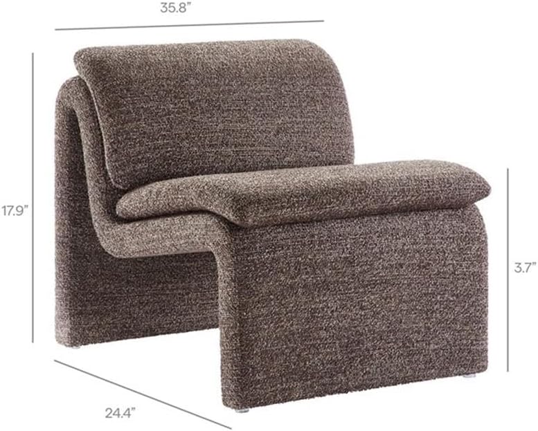 MAKLAINE Boucle Upholstered Armless Accent Chair