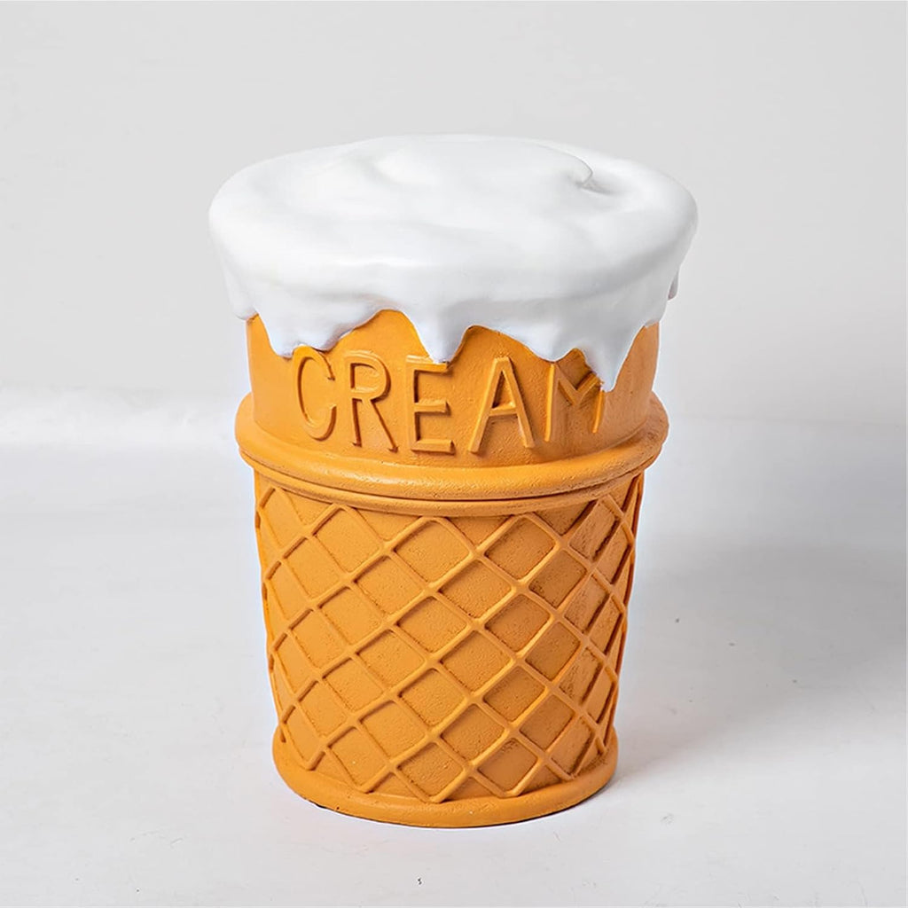 Ice Cream-Shaped Resin Accent Stool