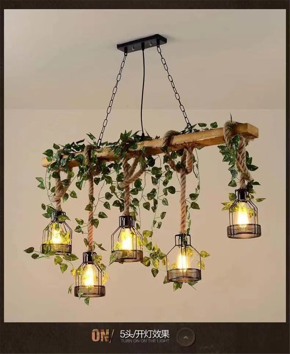 American Pastoral Restaurant Pendant Light LED Retro Creativity Hemp Rope Music