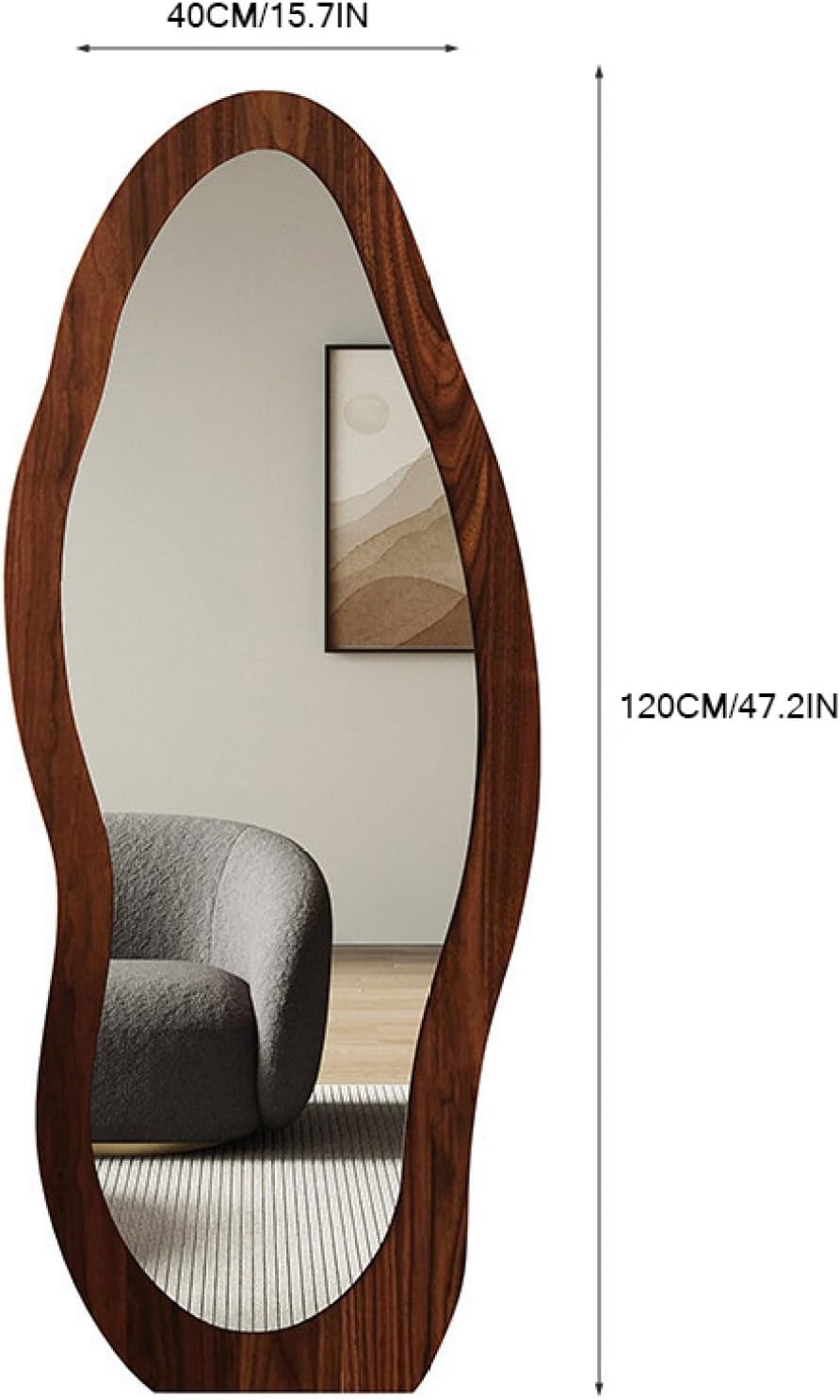 Irregular Full-Length Floor Mirror