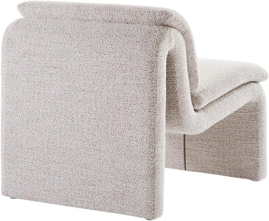 MAKLAINE Boucle Fabric Upholstered Armless Accent Chair