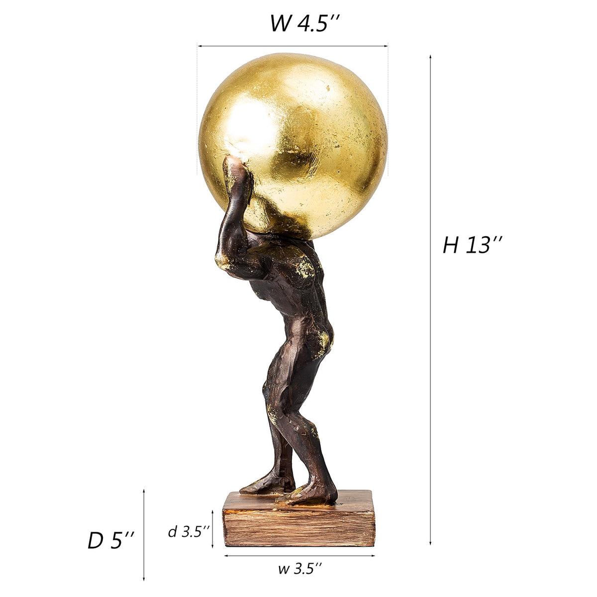 Sisyphus Resin Sculpture