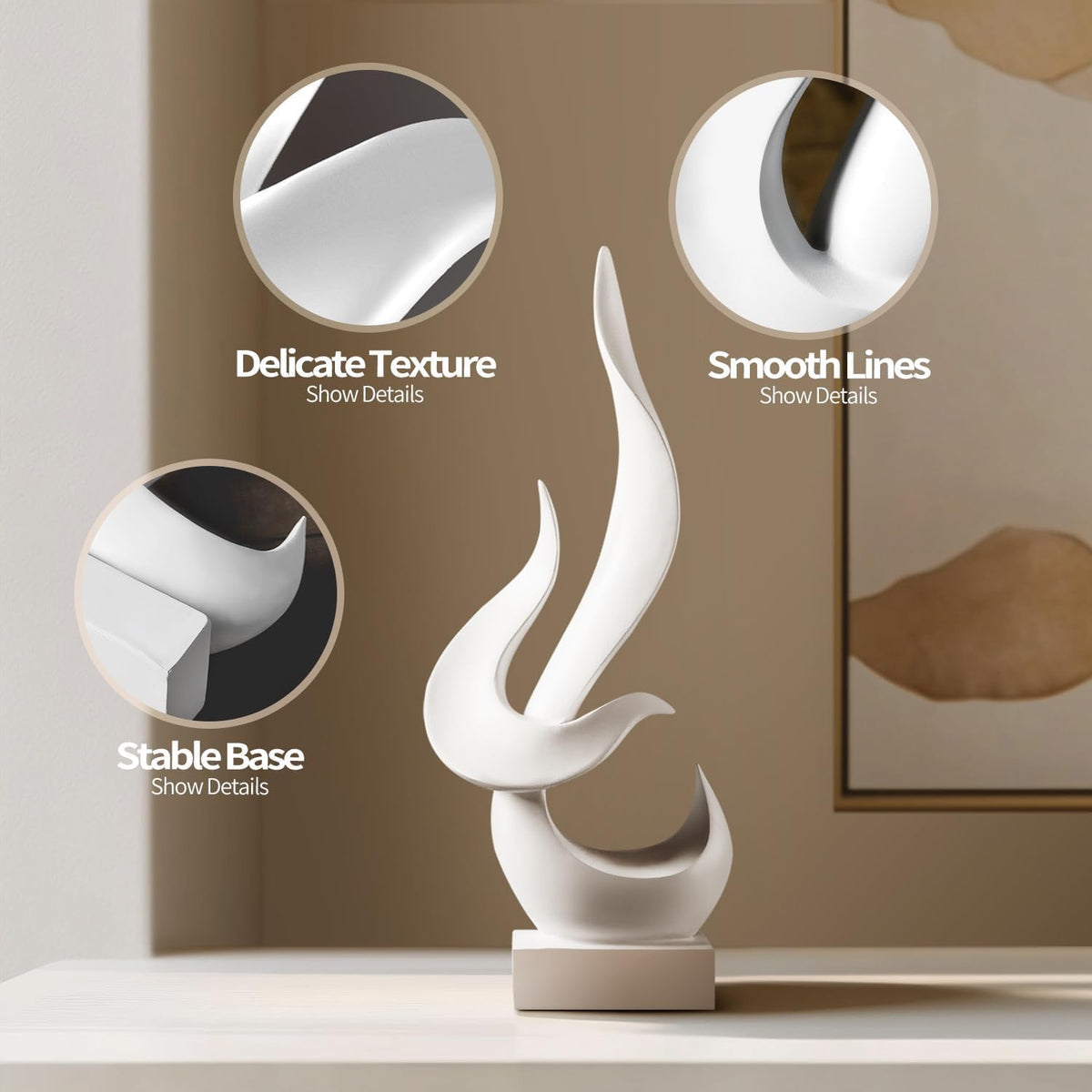 Modern Abstract Flame Sculpture
