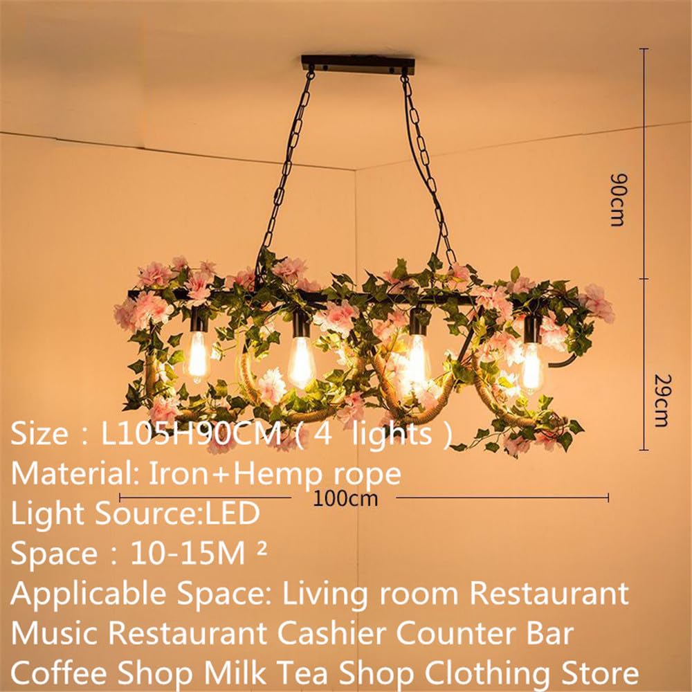 American Pastoral Restaurant Pendant Light LED Retro Creativity Hemp Rope Music