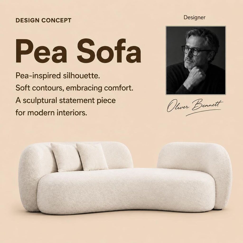 Curved Cream Style Sofa Living Room 2026 new Small Apartment Simple Modern Beauty