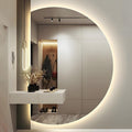 Half-Moon Anti-Fog Vanity Mirror with 3-Color Light