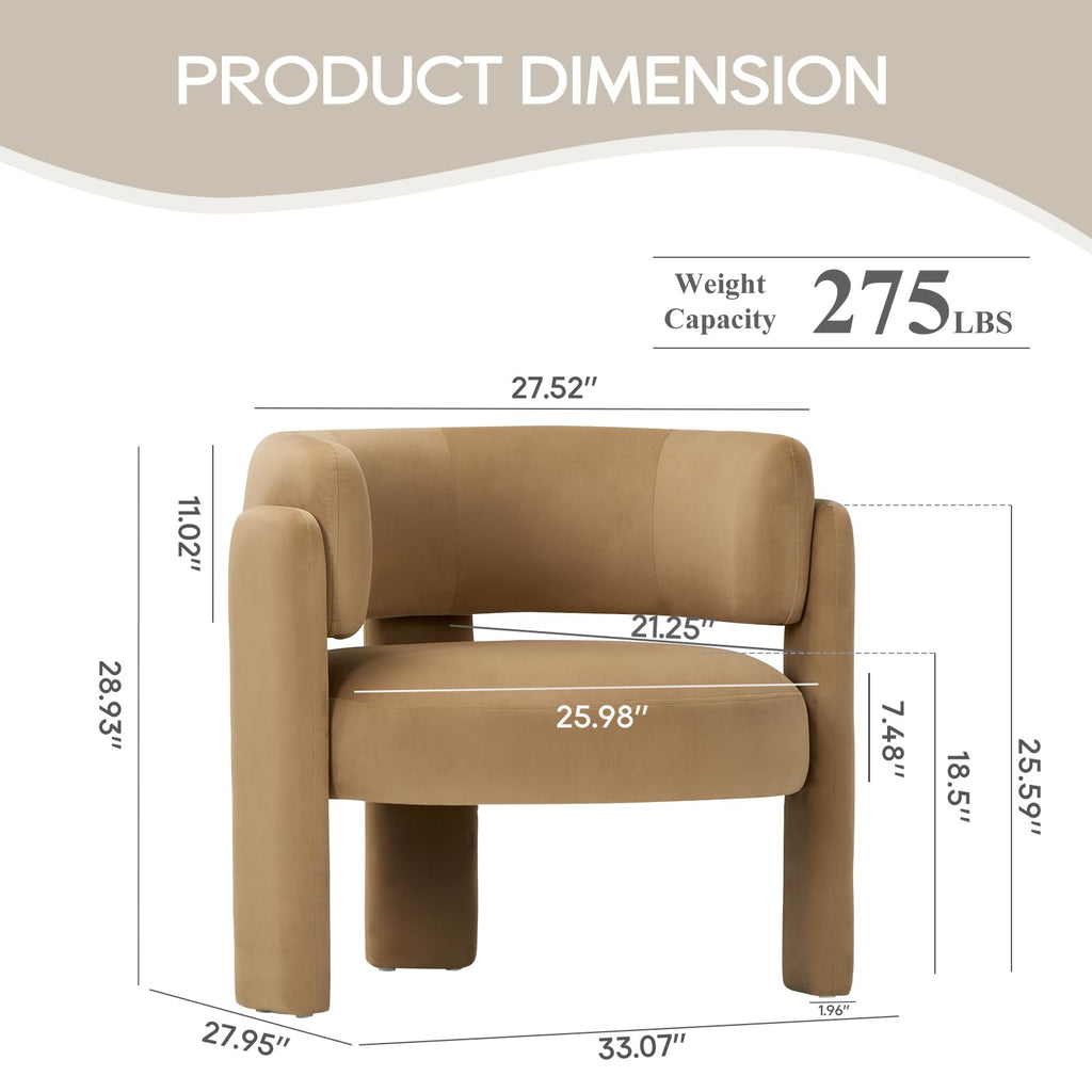 COLAMY Modern Velvet Accent Chairs Set of 2