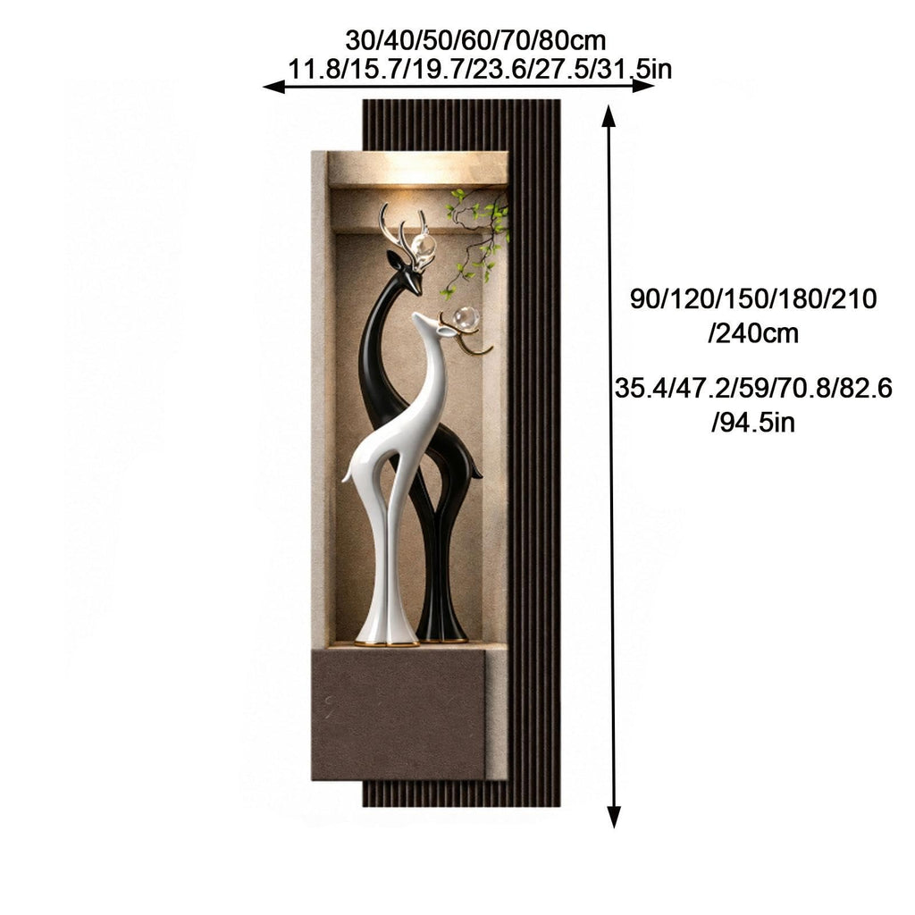 Vertical Deer 3D LED Wall Art