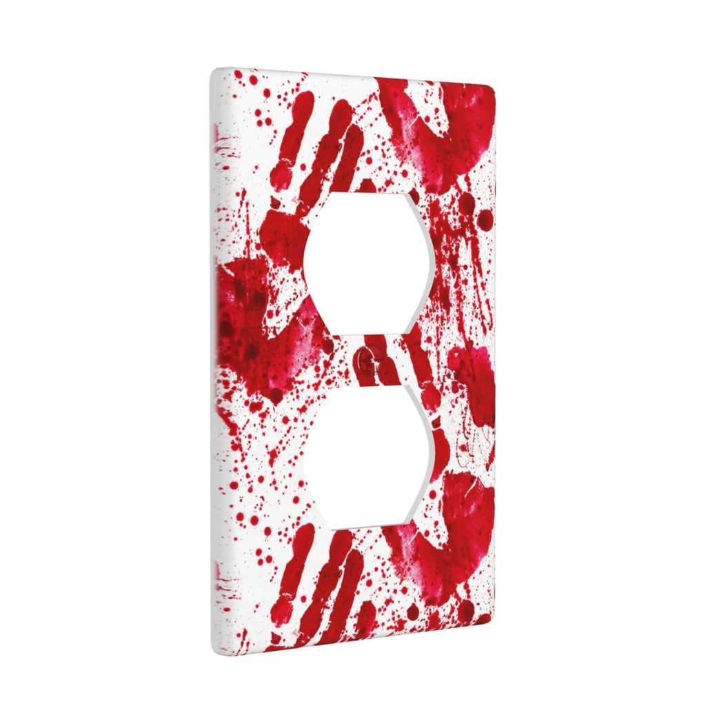 Cartoon Ice Cream Cone With Dripping White Glaze And Wafer Decor Print Light Switch Plate Cover Plastic Wall Plates (Single Gang Electrical Switch Duplex Outlet Cover)