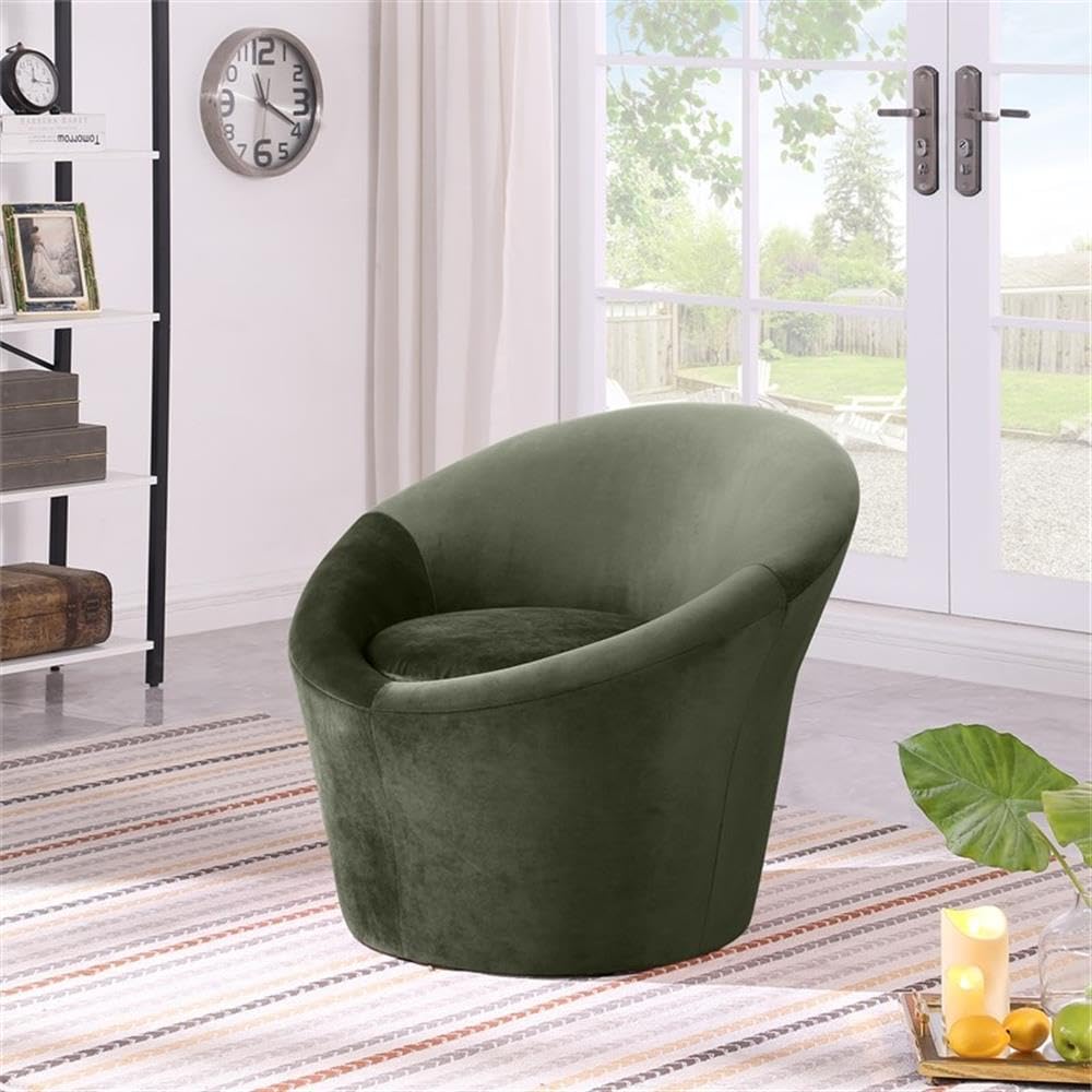 BOWERY HILL Contemporary Velvet Accent Chair