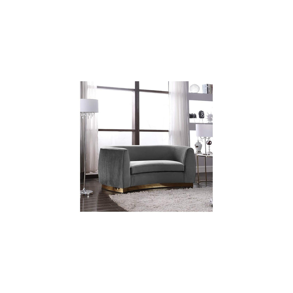 Maykoosh Velvet Accent Chair - Modern Living Room Upholstered Seating with Steel