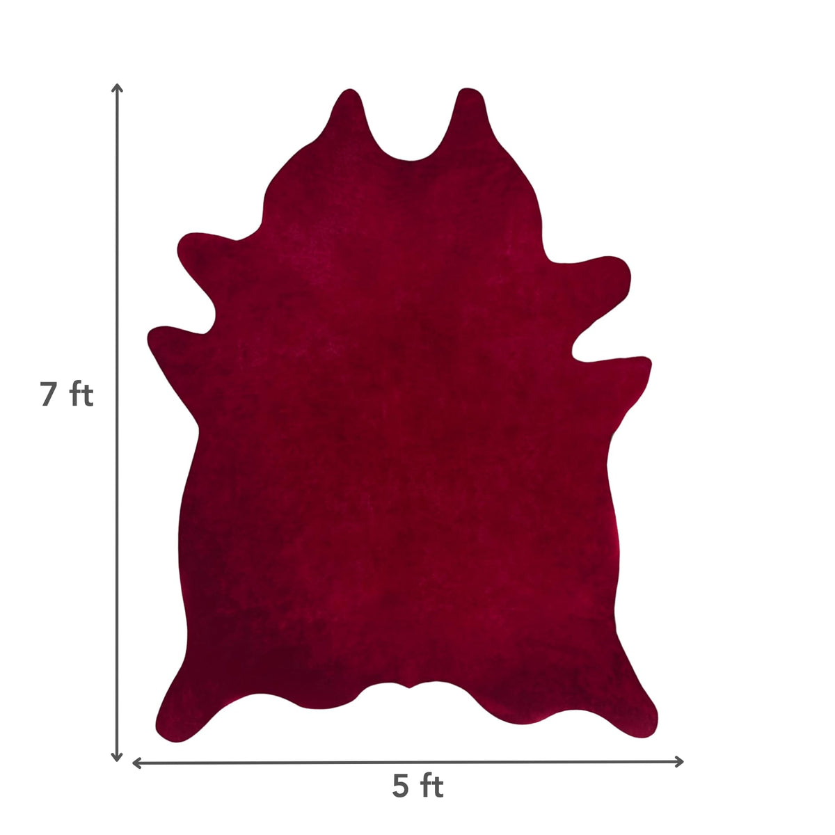 Natural Geneva Cowhide Area Rug, Off-White, 6 ft x 7 ft