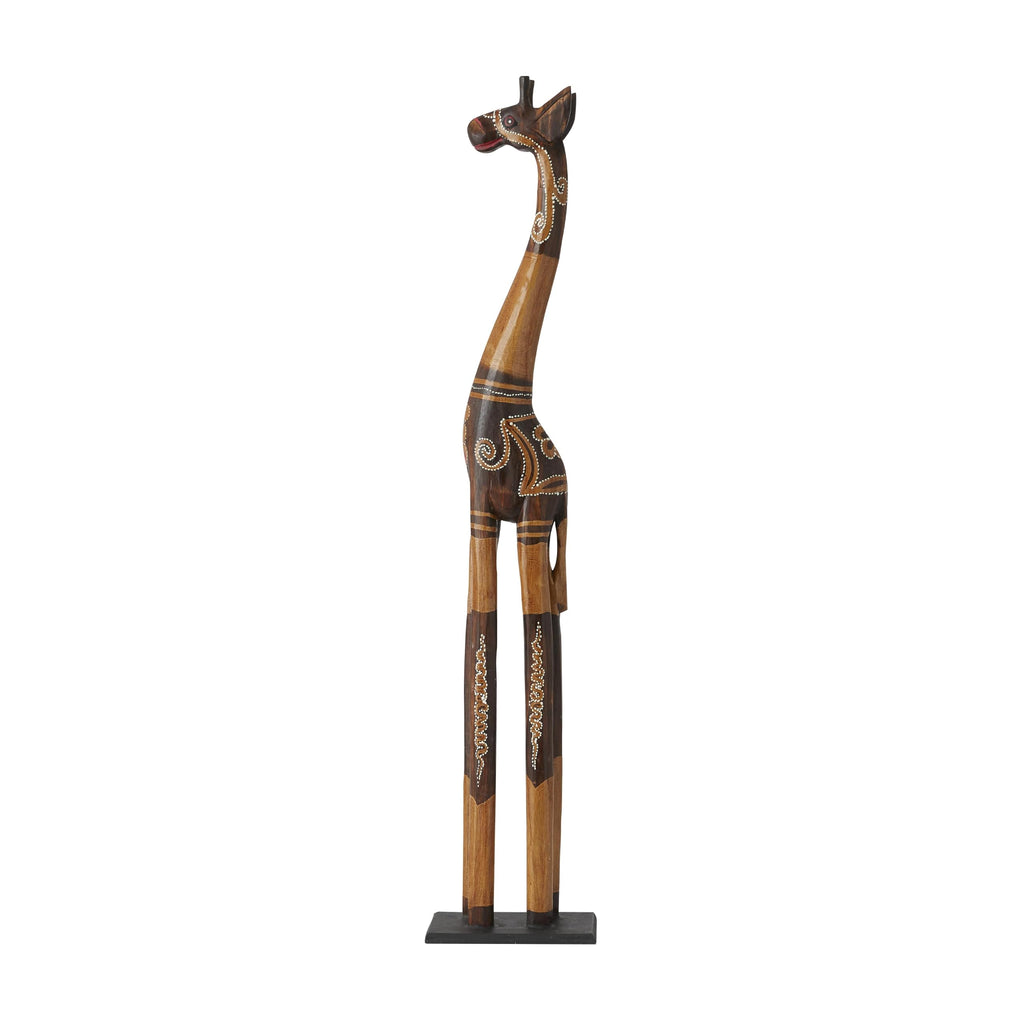 Deco 79 Wood Giraffe Sculpture, Sculpture 11" x 6" x 47", Brown