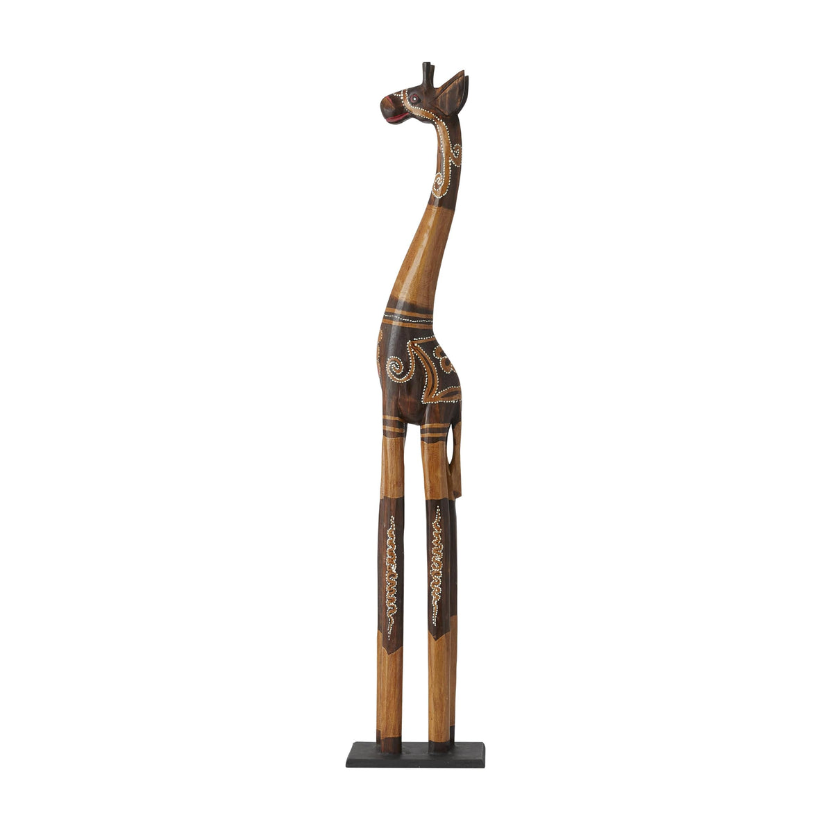 Deco 79 Wood Giraffe Sculpture, Sculpture 11" x 6" x 47", Brown