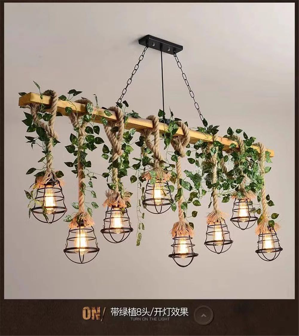 American Pastoral Restaurant Pendant Light LED Retro Creativity Hemp Rope Music