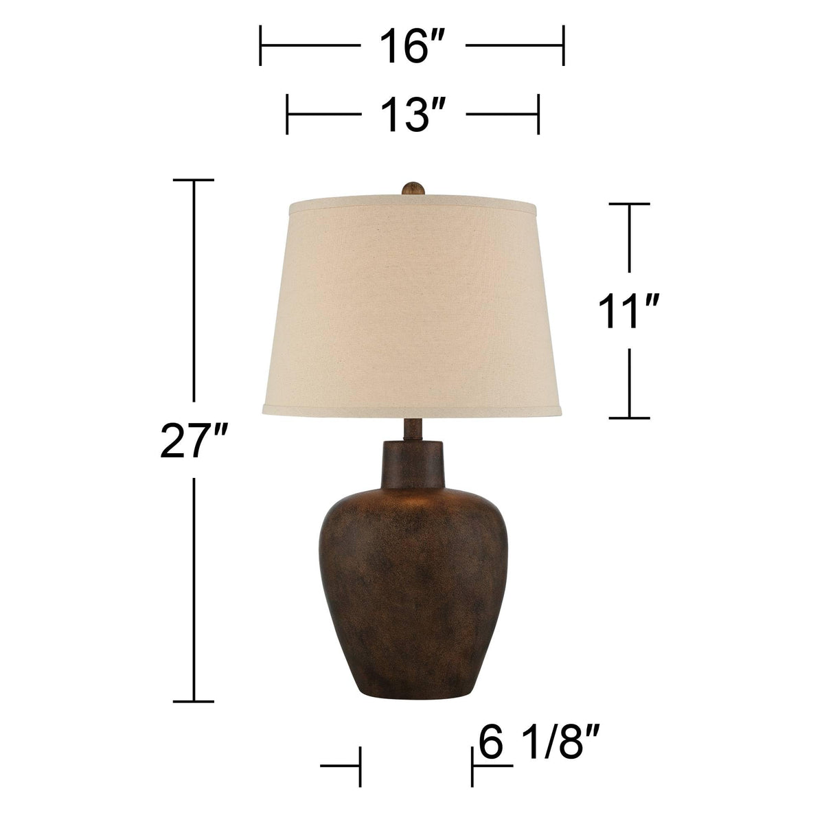 Glenn 27" Tall Table Lamps Set of 2 Terra Cotta Farmhouse Southwest Rustic