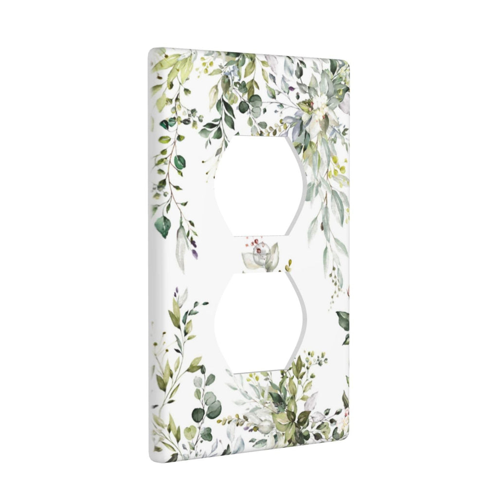 Cartoon Ice Cream Cone With Dripping White Glaze And Wafer Decor Print Light Switch Plate Cover Plastic Wall Plates (Single Gang Electrical Switch Duplex Outlet Cover)