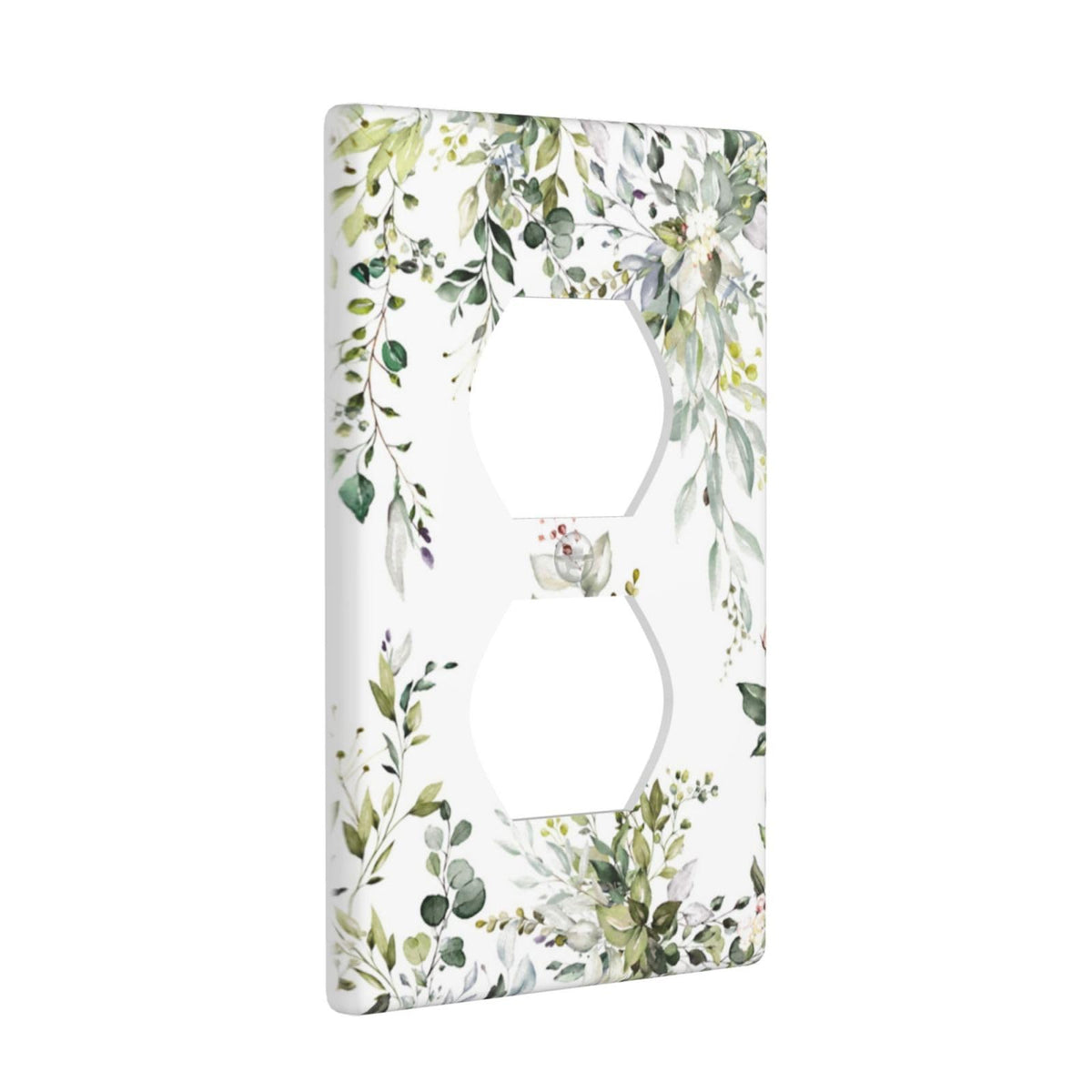 Cartoon Ice Cream Cone With Dripping White Glaze And Wafer Decor Print Light Switch Plate Cover Plastic Wall Plates (Single Gang Electrical Switch Duplex Outlet Cover)