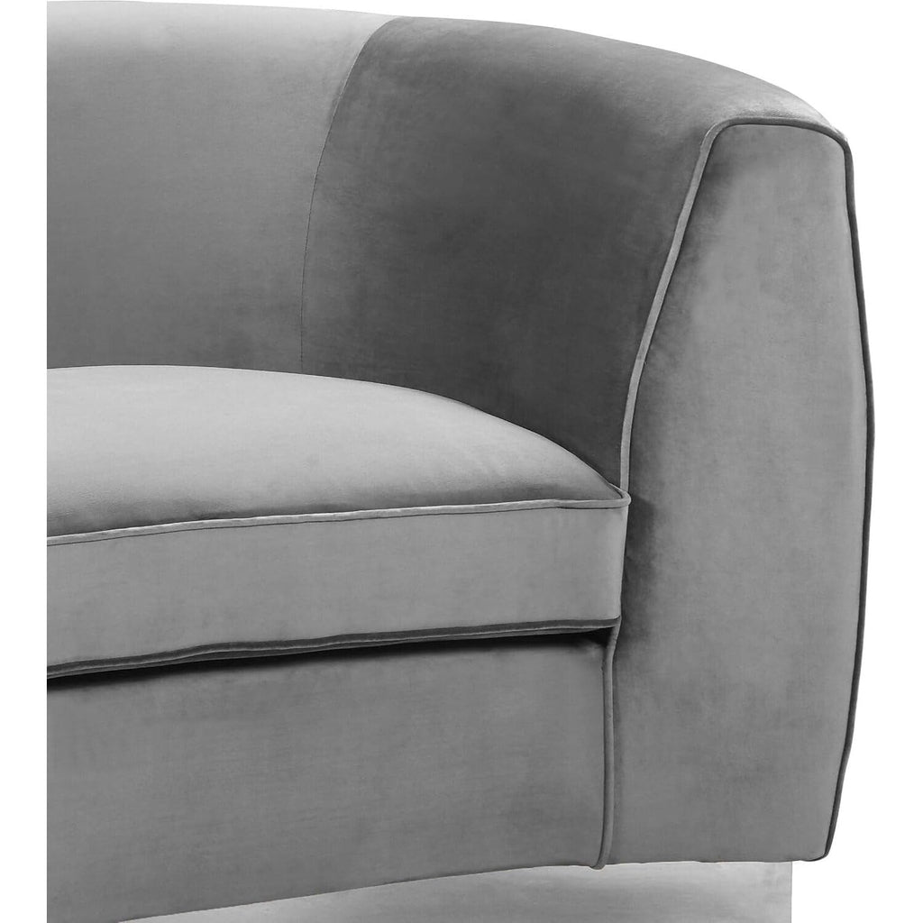 Maykoosh Velvet Accent Chair - Modern Living Room Upholstered Seating with Steel
