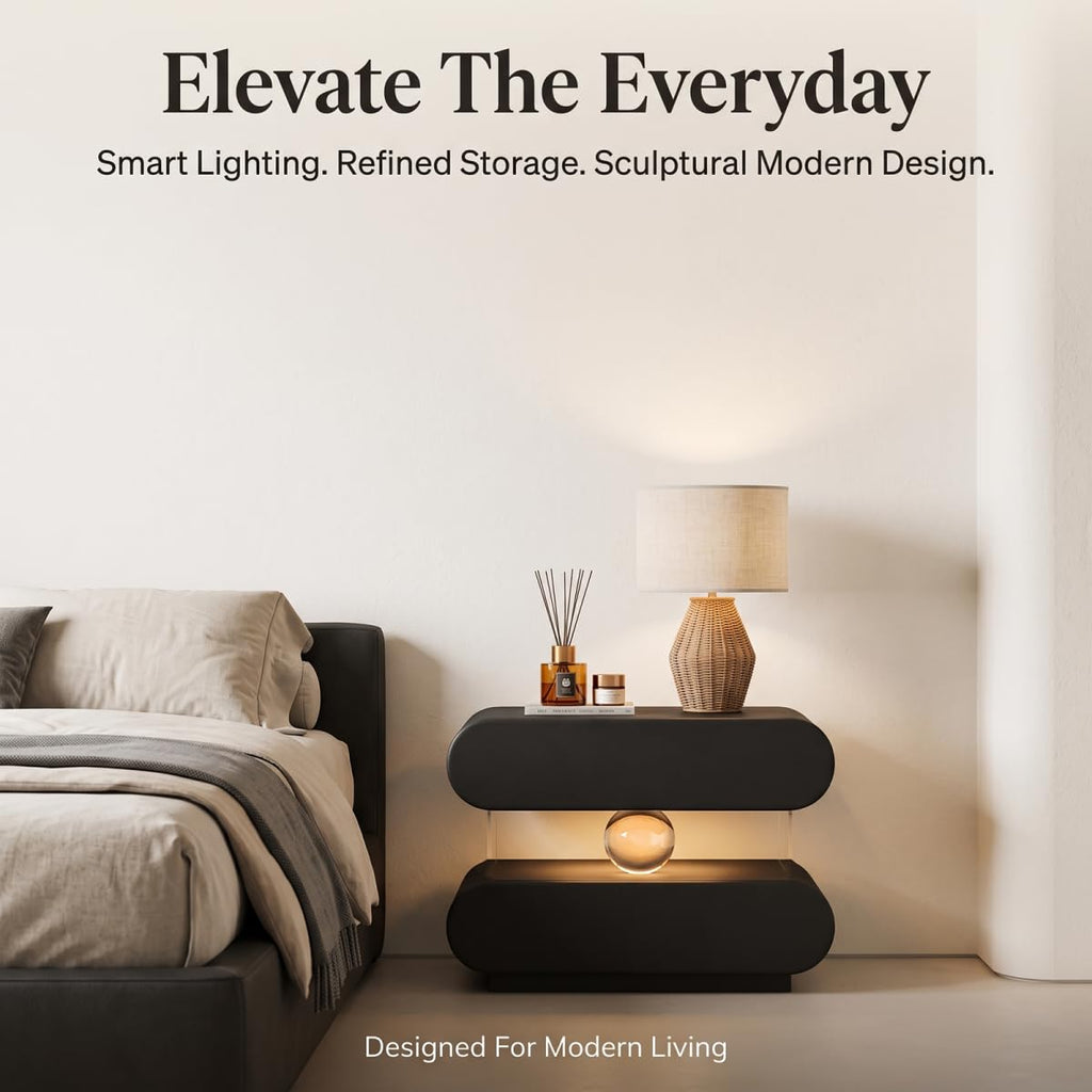 Floating Crystal End Table Auto Sensor Light
