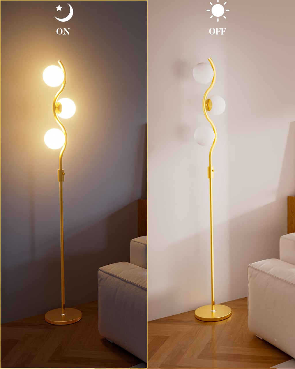 3 Globe Dimmable Tripod Floor Lamp