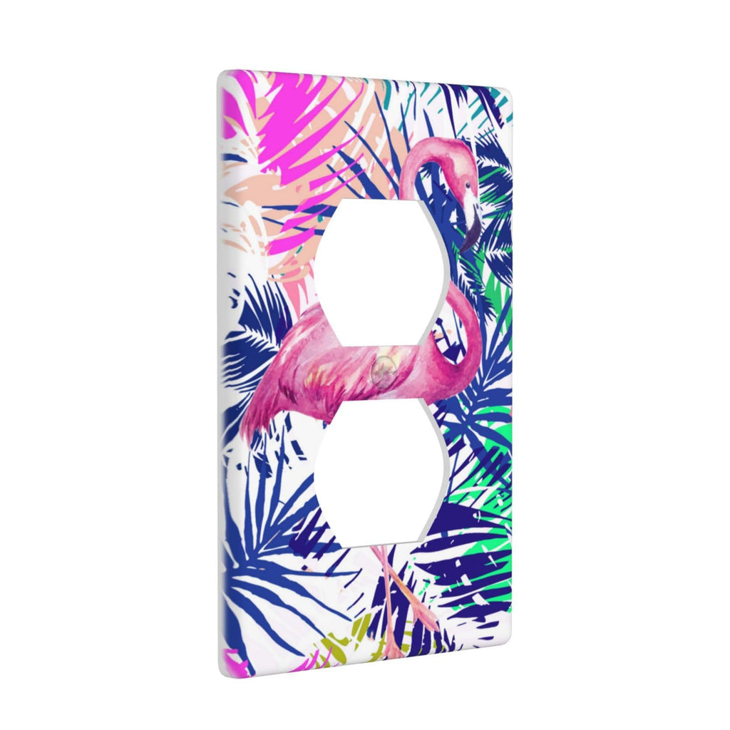 Cartoon Ice Cream Cone With Dripping White Glaze And Wafer Decor Print Light Switch Plate Cover Plastic Wall Plates (Single Gang Electrical Switch Duplex Outlet Cover)