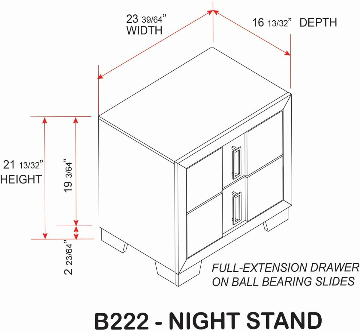 Light Brown Queen Bed & Nightstand Set
