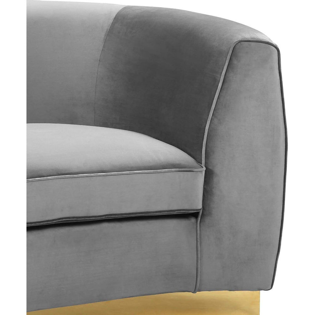 Maykoosh Velvet Accent Chair - Modern Living Room Upholstered Seating with Steel