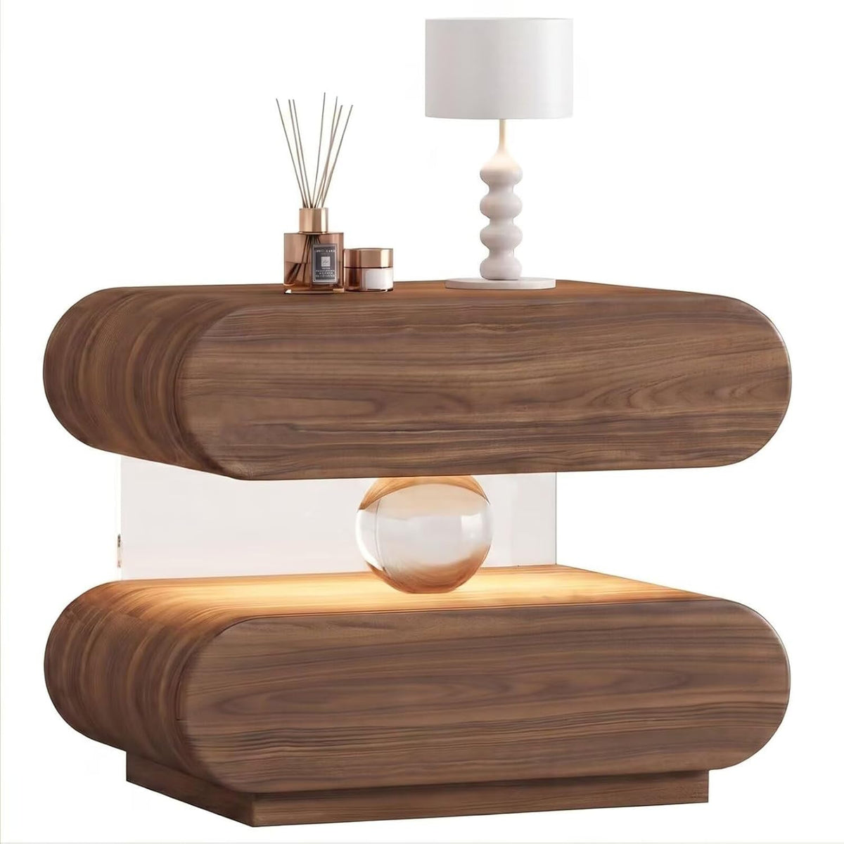 Floating Crystal End Table Auto Sensor Light