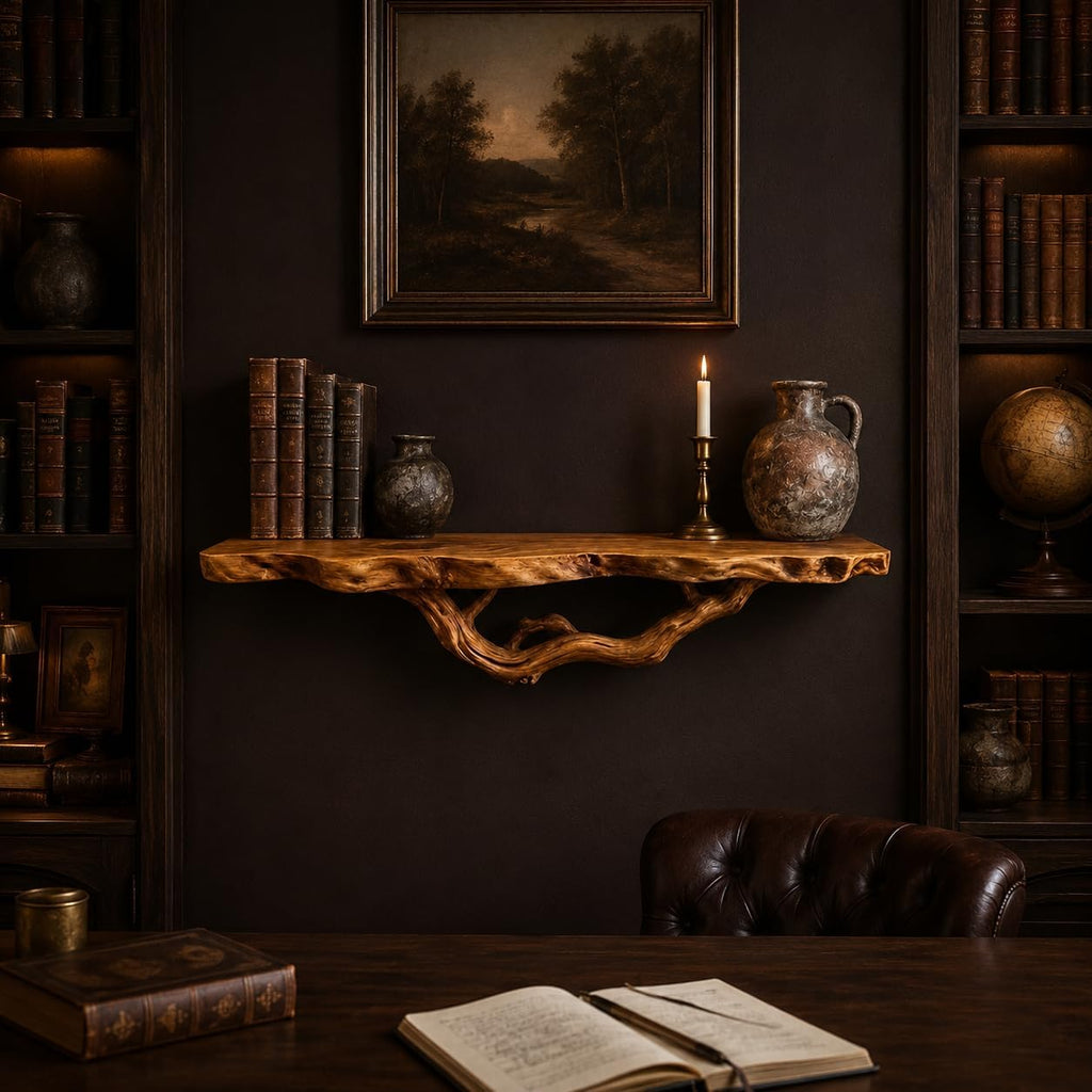 Handmade Solid Wood Tree Branch Bookshelf