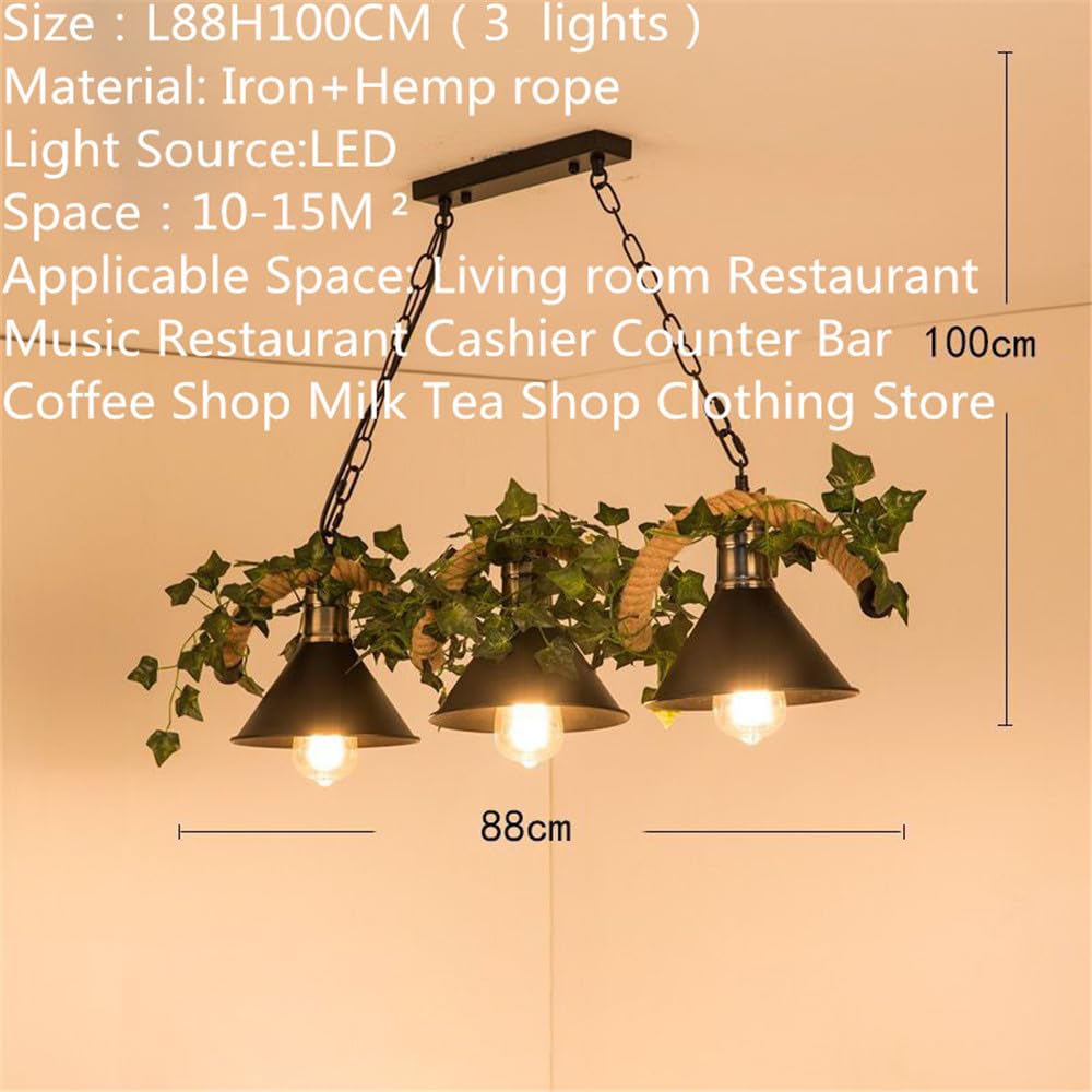 American Pastoral Restaurant Pendant Light LED Retro Creativity Hemp Rope Music