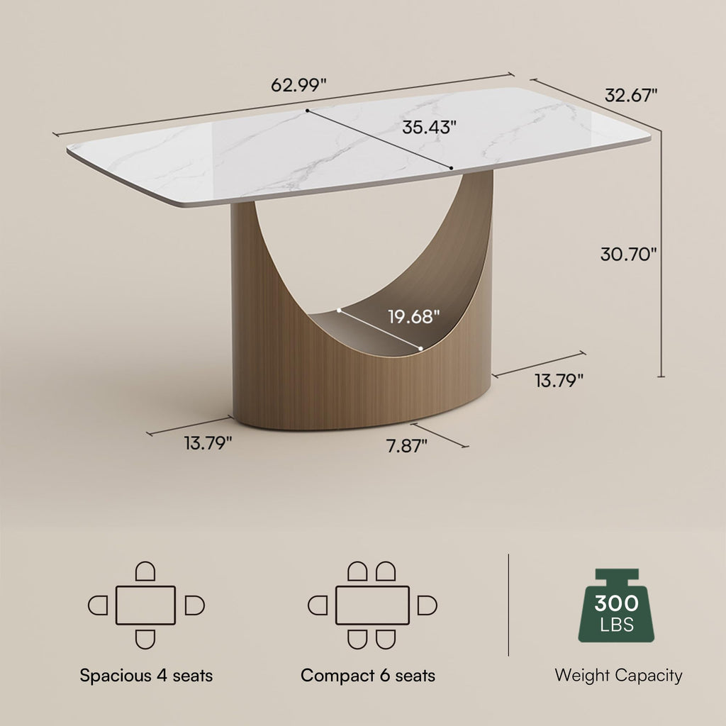 Hobart Sintered-Stone Dining Table