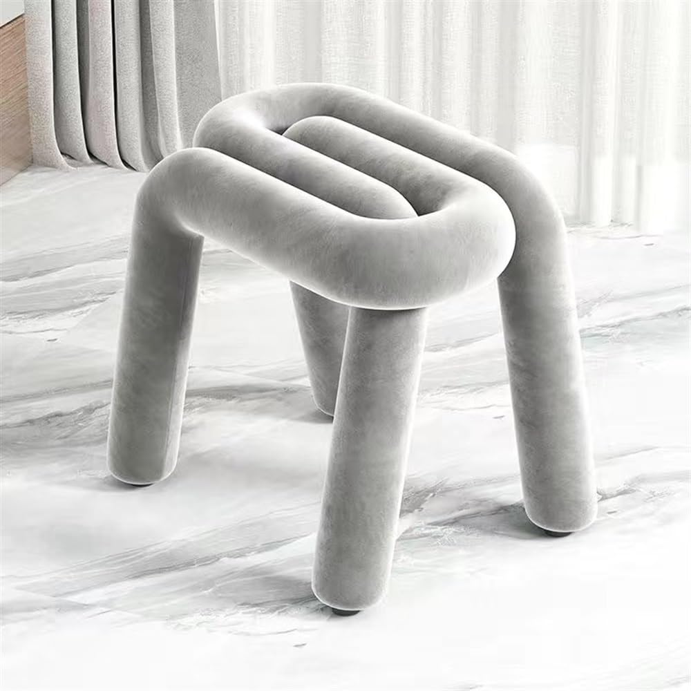 Creative Pin-Shaped Stool, Cornerless Makeup Stool(Pink)