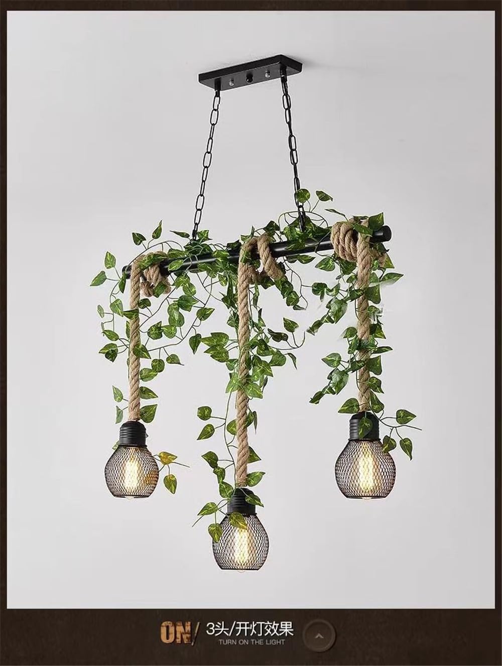 American Pastoral Restaurant Pendant Light LED Retro Creativity Hemp Rope Music