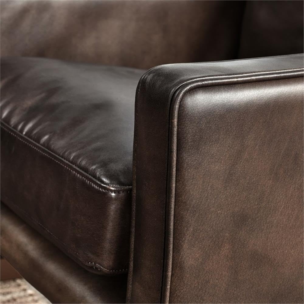 Pemberly Row Cushion Back Modern Leather Club Chair