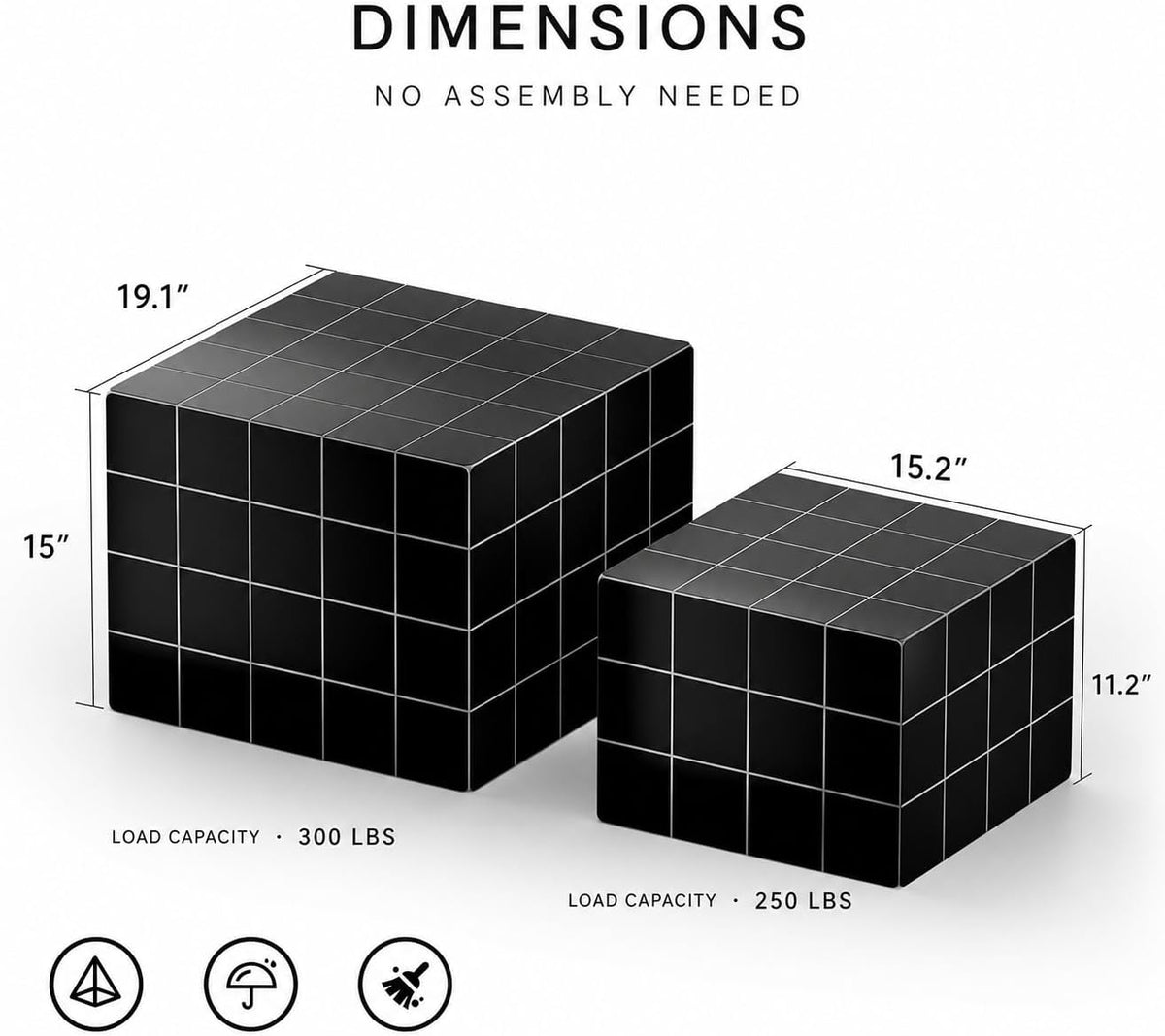 Cube Nesting End Table Set