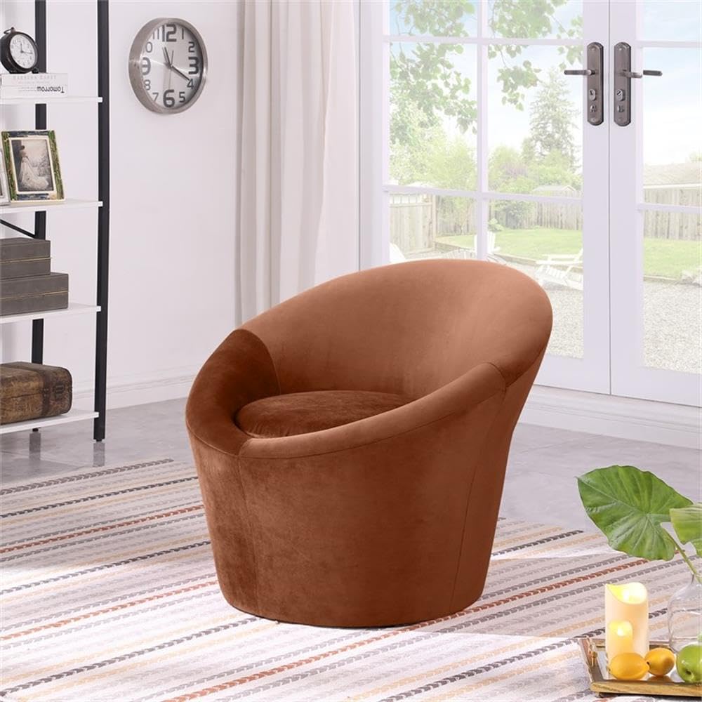 BOWERY HILL Contemporary Velvet Accent Chair