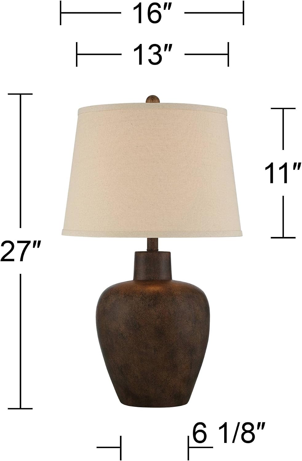 Glenn 27" Tall Table Lamps Set of 2 Terra Cotta Farmhouse Southwest Rustic