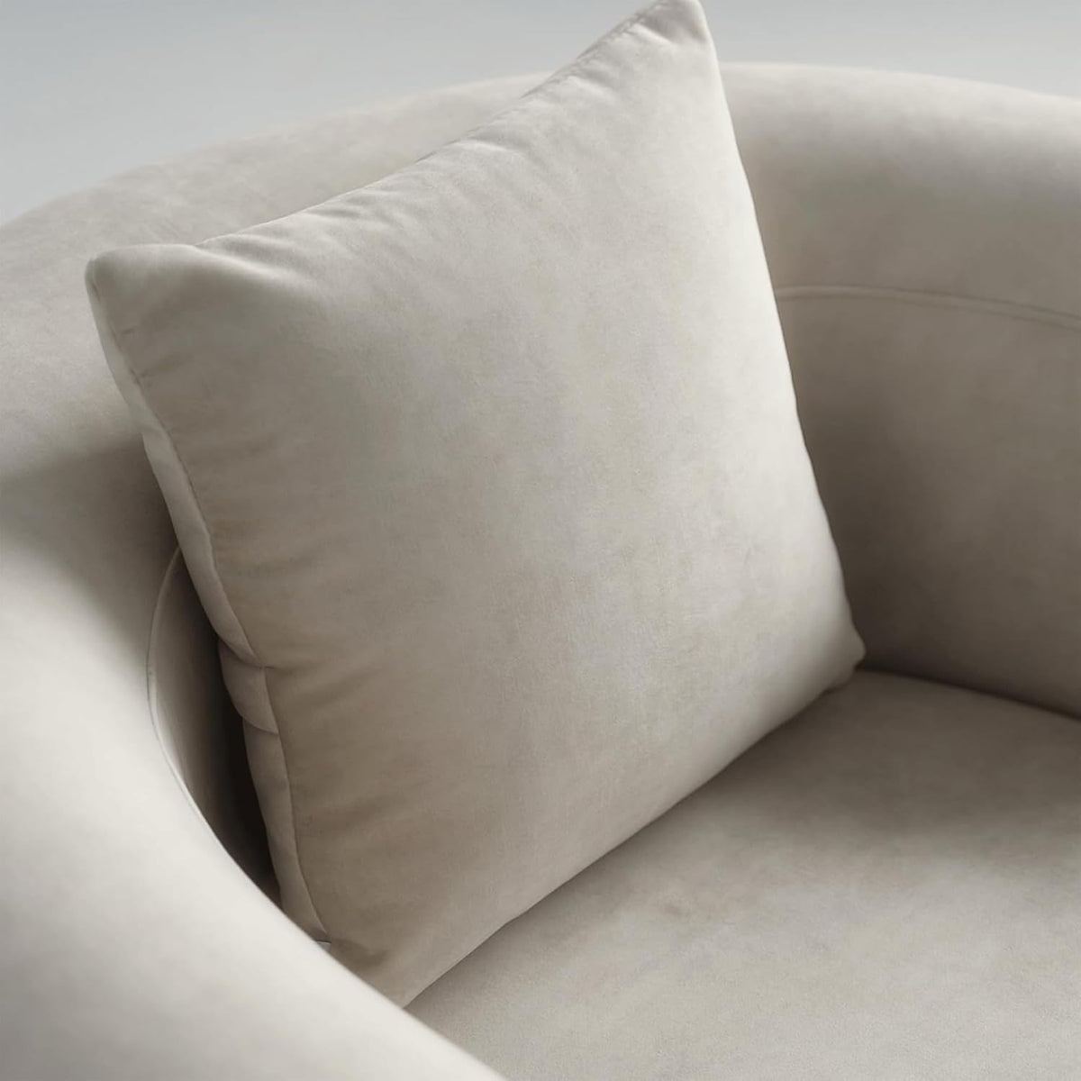 Acanva Mellow Tight Curved Back Accent Chairs Set of 2, Velvet Sofa