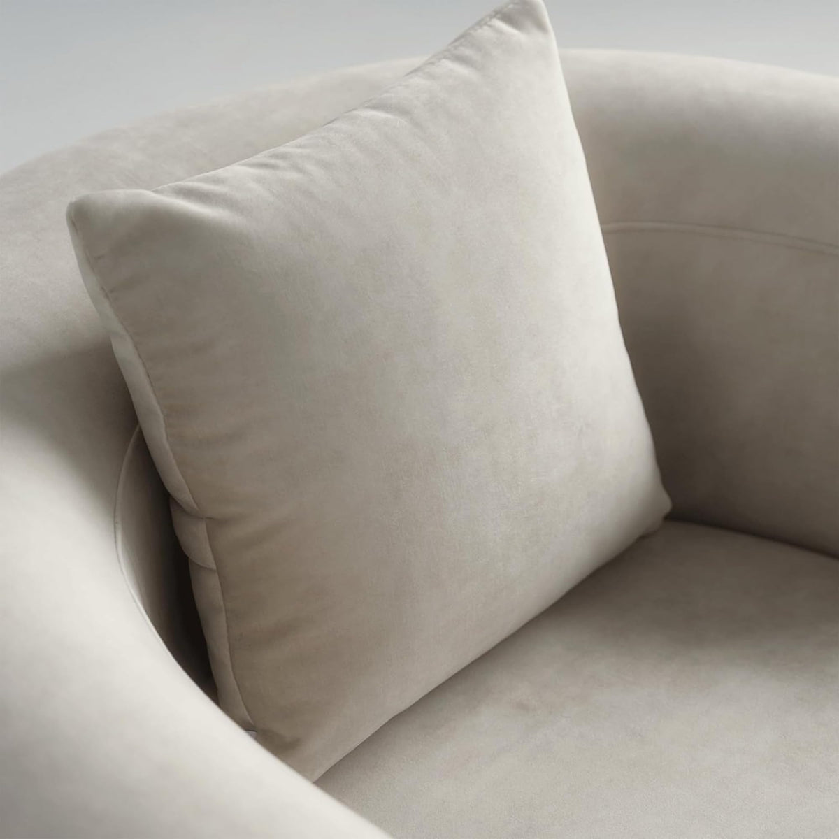 Acanva Mellow Tight Curved Back Accent Chairs Set of 2, Velvet Sofa