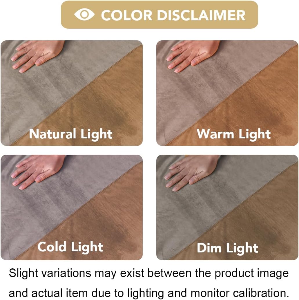 Velvet Color-Block Curtain Set