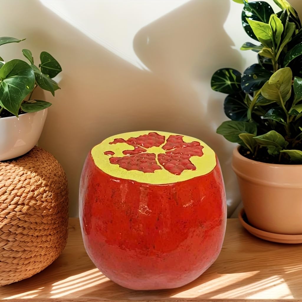 Fruit-Inspired Stool,End Table:Multi-Functional Furniture–as Seating,Stylish Side Table,Home Decor Plant Stand (Yellow Lemon, Inches, 14.17, Inches, 12.60, Inches, 12.60)