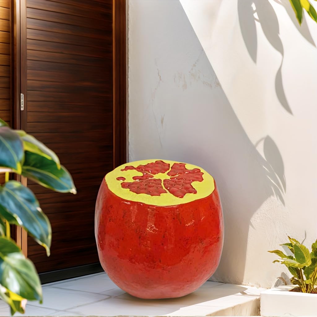 Fruit-Inspired Stool,End Table:Multi-Functional Furniture–as Seating,Stylish Side Table,Home Decor Plant Stand (Yellow Lemon, Inches, 14.17, Inches, 12.60, Inches, 12.60)