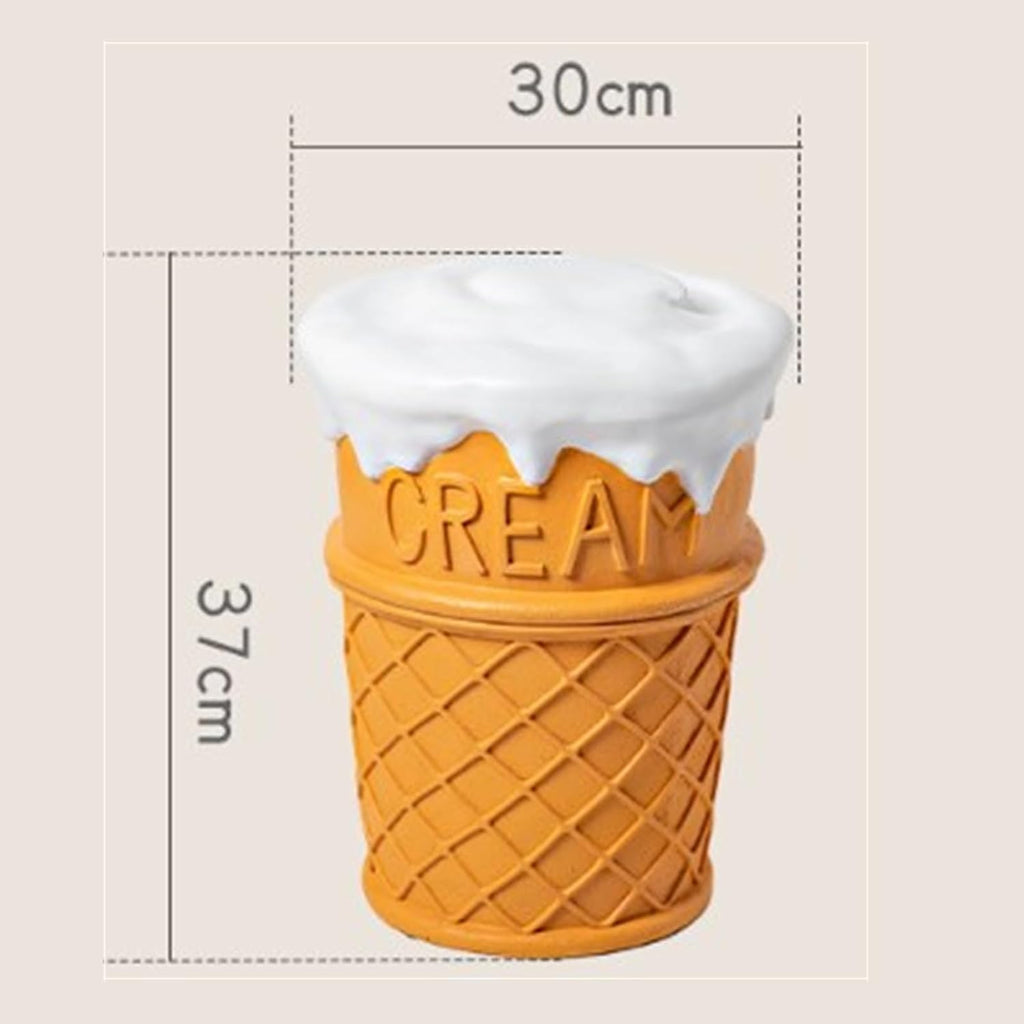 Ice Cream-Shaped Resin Accent Stool