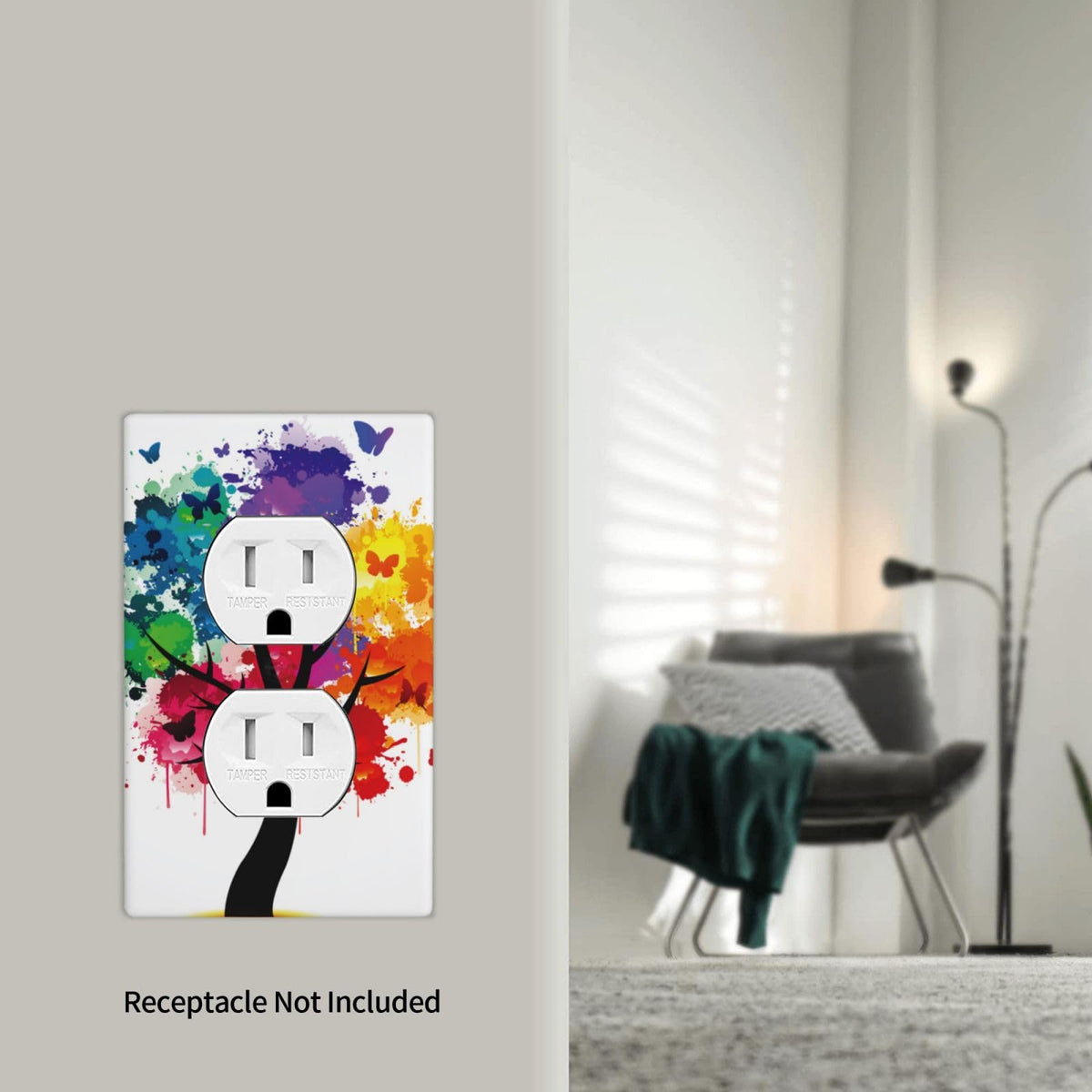 Cartoon Ice Cream Cone With Dripping White Glaze And Wafer Decor Print Light Switch Plate Cover Plastic Wall Plates (Single Gang Electrical Switch Duplex Outlet Cover)