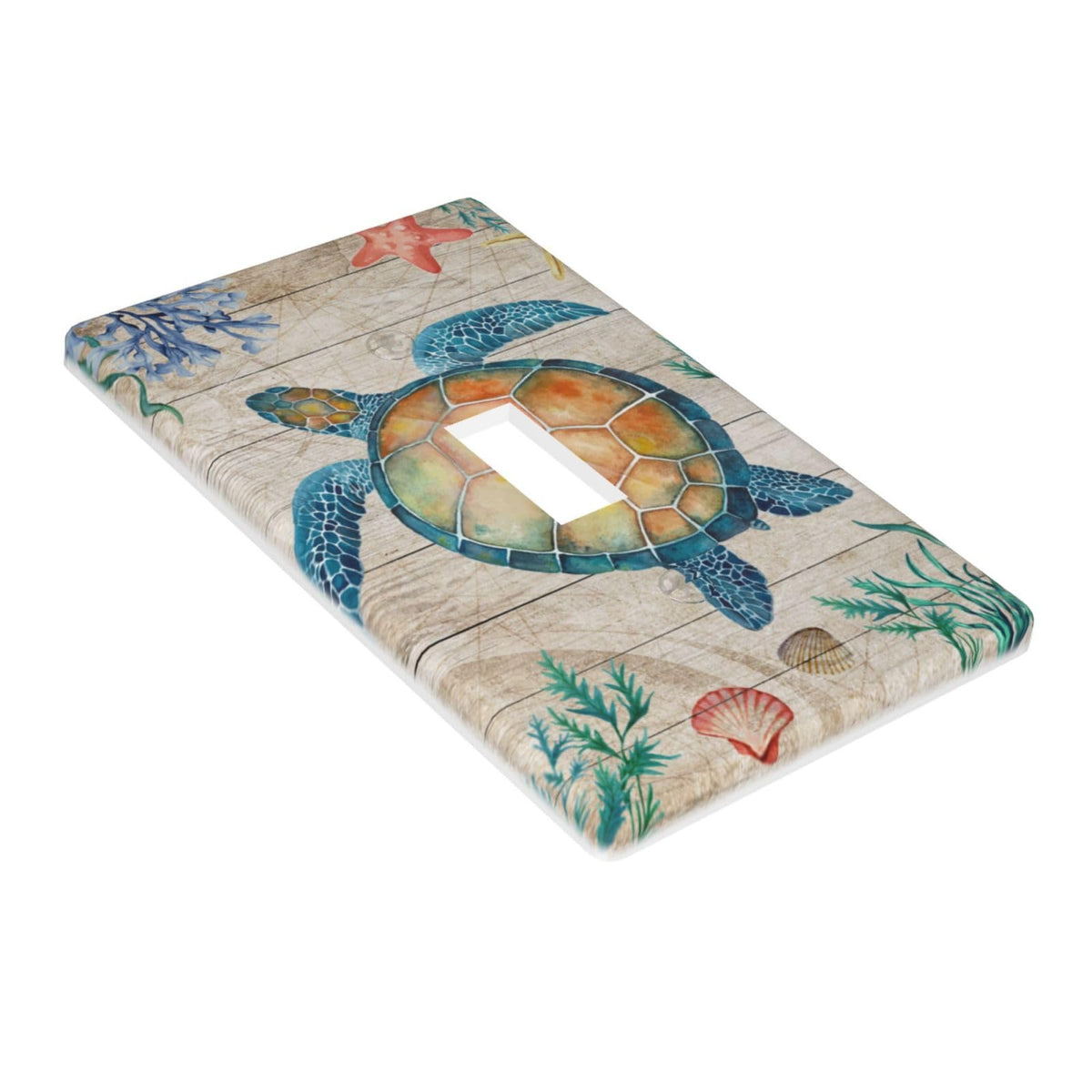 Cartoon Ice Cream Cone With Dripping White Glaze And Wafer Decor Print Light Switch Plate Cover Plastic Wall Plates (Single Gang Electrical Switch Duplex Outlet Cover)